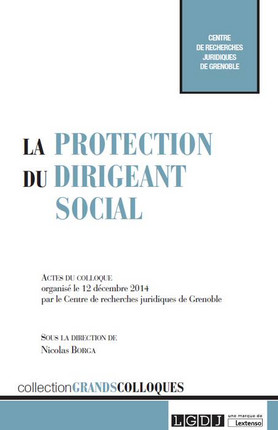 Couverure publication  La protection du dirigeant social