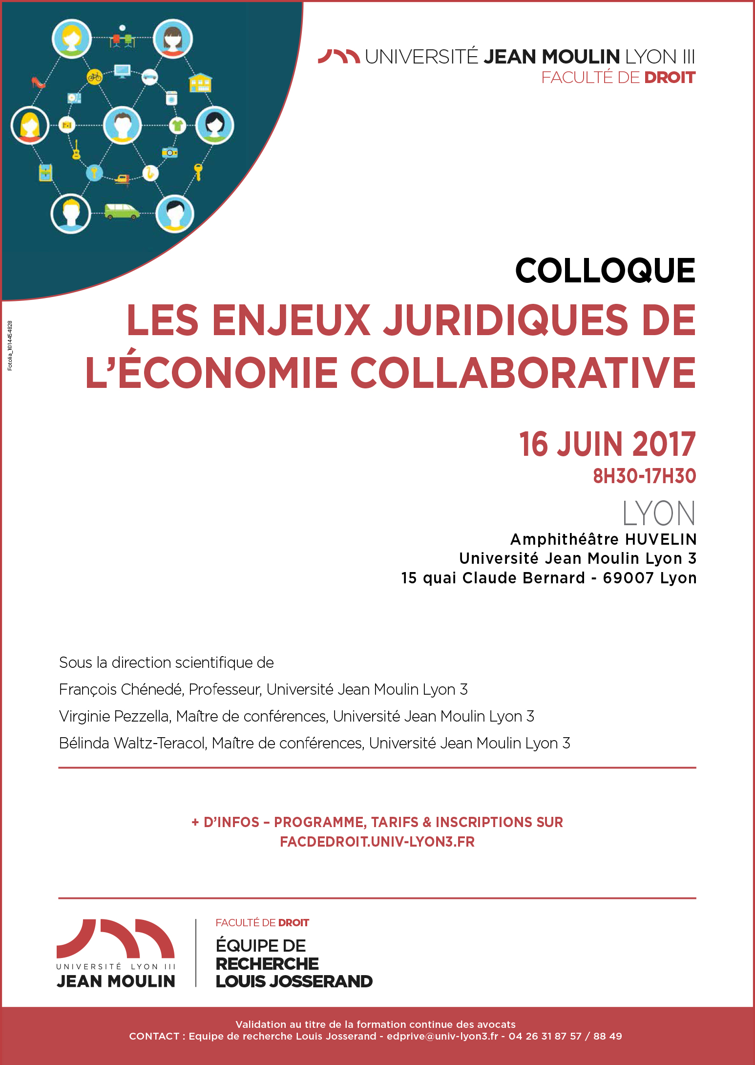 Affiche Les enjeux juridiques de l’économie collaborative 16 juin